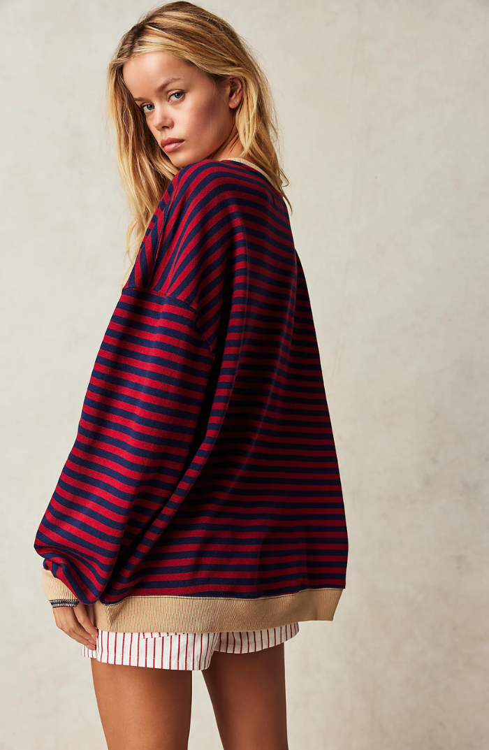 CANDICE - STRIPED OVERSIZED SWEATER