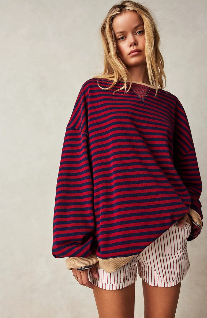 CANDICE - STRIPED OVERSIZED SWEATER