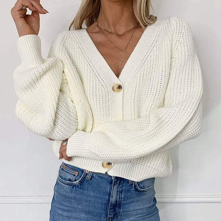 ARABELLA | V-NECK KNITTED CARDIGAN