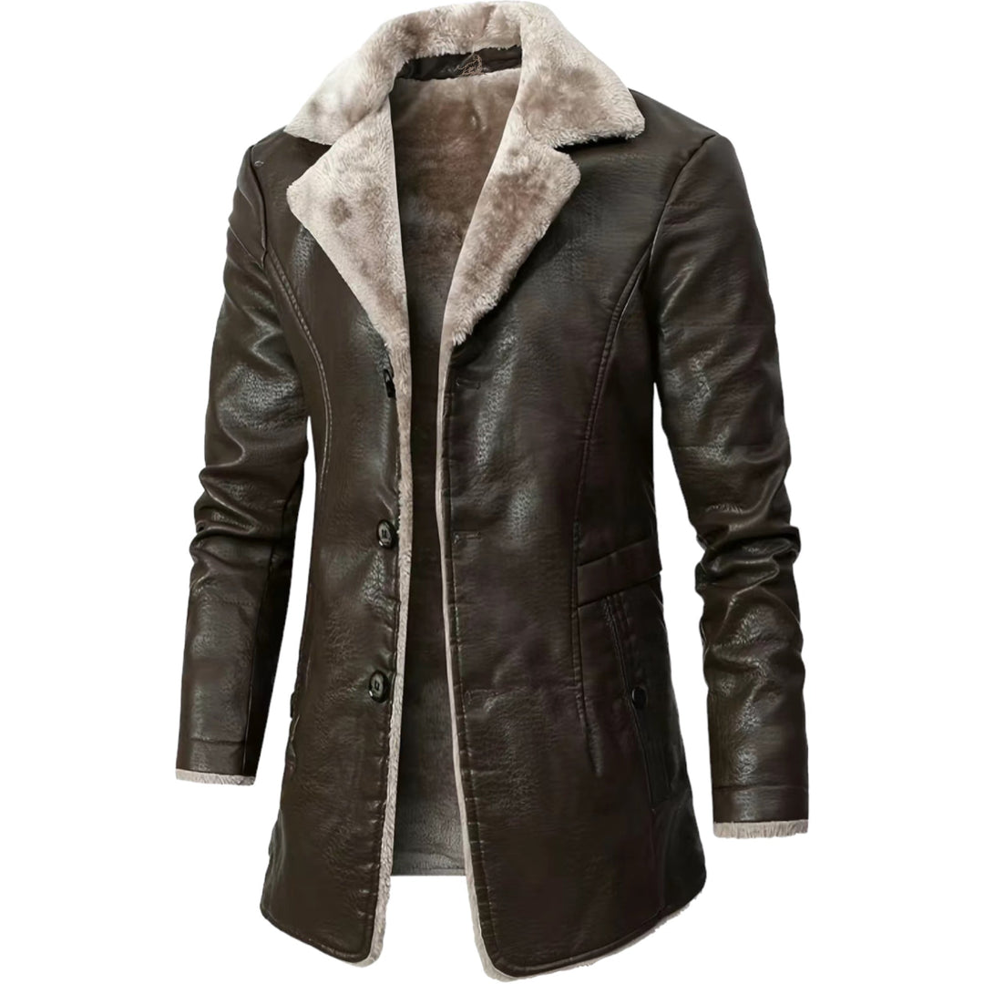 EDWARD | FUR LEATHER COAT